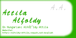 attila alfoldy business card